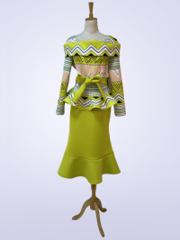 scuba print suit yw-25049