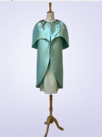 Jacquard Dress | Twill Satin Jacket | Beads